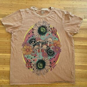 O’Neill tan mushroom short sleeve graphic tee shirt